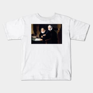 The Shipbuilder and his Wife: Jan Rijcksen (1560/2-1637) and his Wife, Griet Jans by Rembrandt Kids T-Shirt